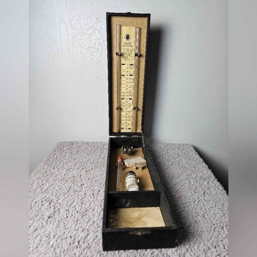 Vintage Parke Davis & Co Wyeths Sedimentation Rate Kit in Wood Box Very Rare